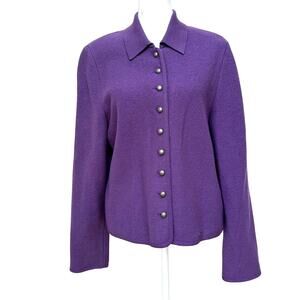 Geiger Austria Purple Wool Jacket Size 42 Made in Austria